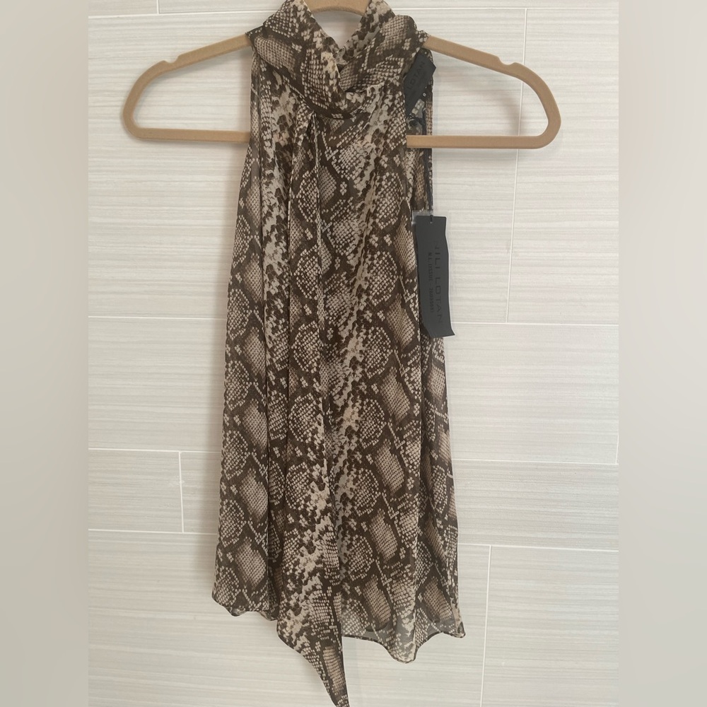 Nili Lotan snakeskins print top